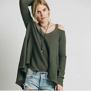 Free People Moonshine Cold Shoulder Sweater - XS